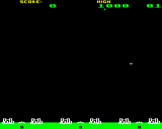 Missile Base (BBC Micro) screenshot: Starting out