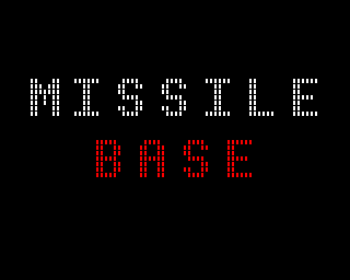 Missile Base (BBC Micro) screenshot: Title screen