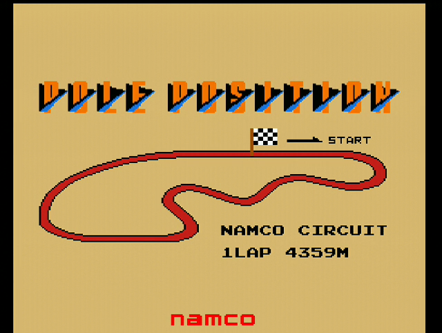Namco Museum 64 (Dreamcast) screenshot: Pole Position title screen
