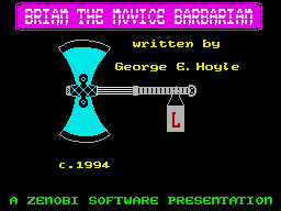 Brian the Novice Barbarian (ZX Spectrum) screenshot: The title screen