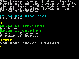 Brian the Novice Barbarian (ZX Spectrum) screenshot: The game begins