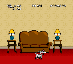 Family Dog (SNES) screenshot: I 'Pawsed' the game