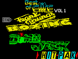 Best of Elite: Vol. 1 (ZX Spectrum) screenshot: Menu Screen: Side A