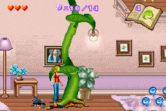 Sabrina, the Teenage Witch: Potion Commotion (Game Boy Advance) screenshot: Guess this will kill the variety of vegetables for supper for the next few months.