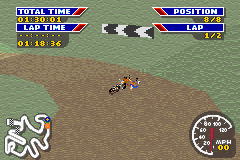 MX 2002 featuring Ricky Carmichael (Game Boy Advance) screenshot: Crashed