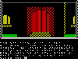 Screenshot of Church of Death (ZX Spectrum, 1992) - MobyGames