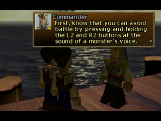 Shadow Madness (PlayStation) screenshot: Combat tips