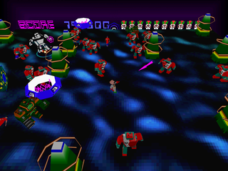 Robotron X (PlayStation) screenshot: Pillars