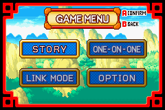 Dragon Ball: Advanced Adventure (Game Boy Advance) screenshot: Game Menu