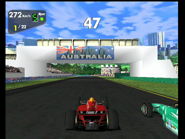 Monaco Grand Prix Racing Simulation 2 (Dreamcast) screenshot: Australian race track