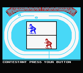 The Games: Winter Edition (MSX) screenshot: At the starting line. I'm blue.