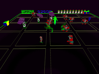 Robotron X (PlayStation) screenshot: Green brain waves