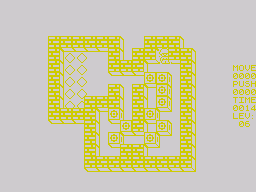 Sokoban (ZX Spectrum) screenshot: Level 06