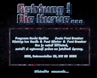 Dune 3 aneb Achtung! Die Kurve... (Amiga) screenshot: Title (and credits)