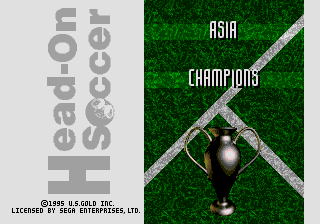 Head-On Soccer (Genesis) screenshot: Asia Champions: Japan.