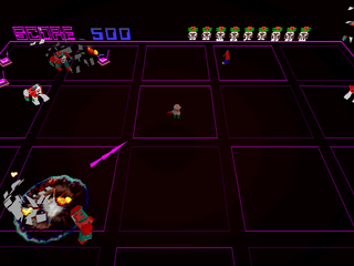 Robotron X (PlayStation) screenshot: Game start