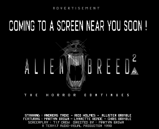 Alien Breed: Special Edition 92 (Amiga) screenshot: When the game is loading you can see the advertisement of Alien Breed 2...