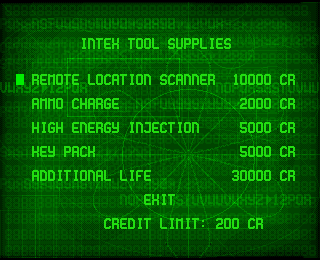 Alien Breed: Special Edition 92 (Amiga) screenshot: ... also buy keys or ammo.
