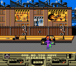 Defenders of Dynatron City (NES) screenshot: Fighting Dr. Mayhem