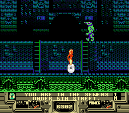 Defenders of Dynatron City (NES) screenshot: In the sewers