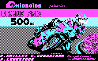 500 cc Grand Prix (DOS) screenshot: Title screen