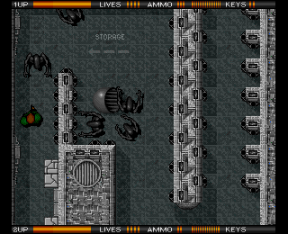 Alien Breed: Special Edition 92 (Amiga) screenshot: The aliens are coming.