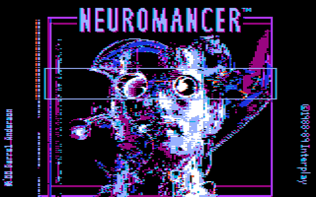 Neuromancer (DOS) screenshot: Title Screen (CGA Composite)