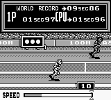 Track & Field (Game Boy) screenshot: 100m Dash