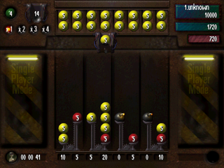 Marble Master (PlayStation) screenshot: Bombs