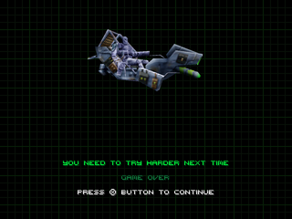 Forsaken (PlayStation) screenshot: Game over