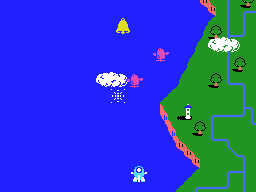 TwinBee (MSX) screenshot: Shoot the carrots, shoot the bell
