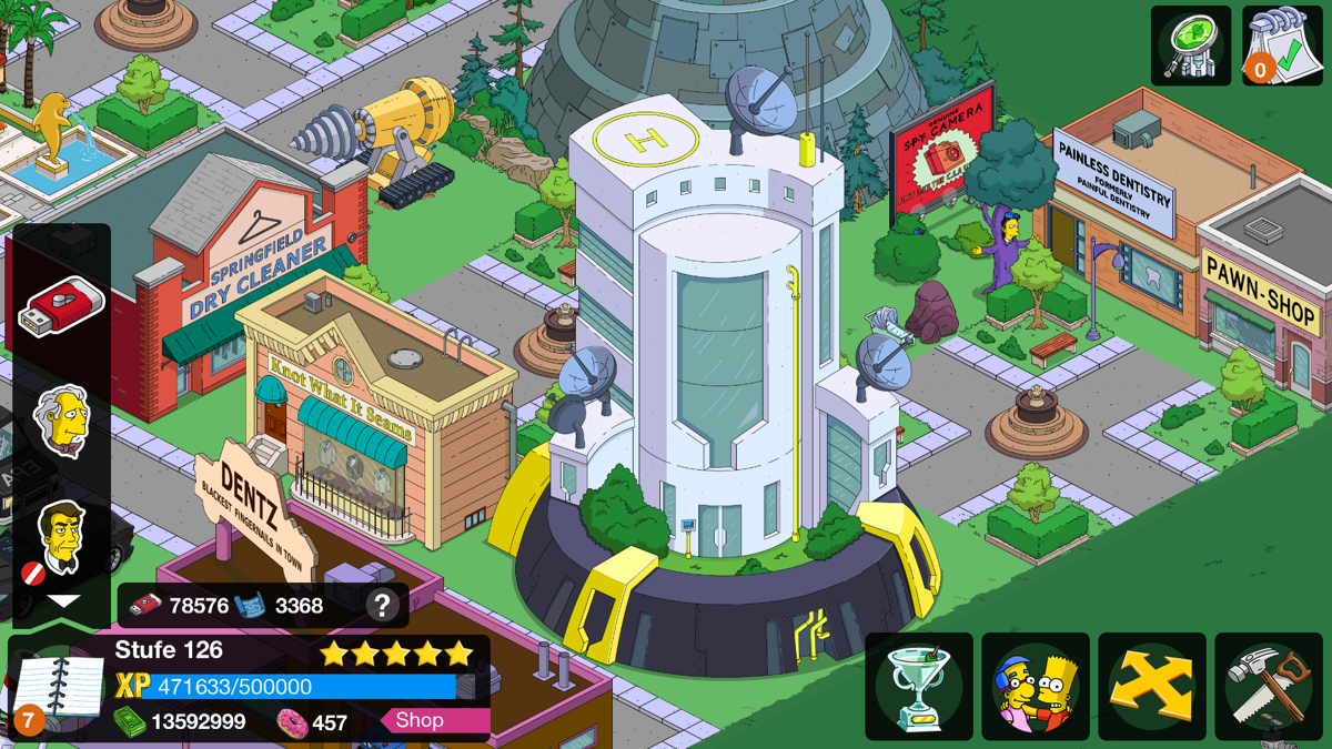 The Simpsons: Tapped Out (Android) screenshot: Secret Agents Quest 2017: Buildings and decoration II