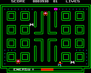 Android Attack (BBC Micro) screenshot: Second stage