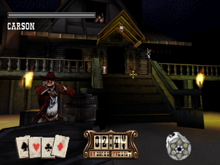 Gunfighter: The Legend of Jesse James (PlayStation) screenshot: Hunting Carson.