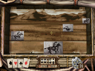 Gunfighter: The Legend of Jesse James (PlayStation) screenshot: Cowboys