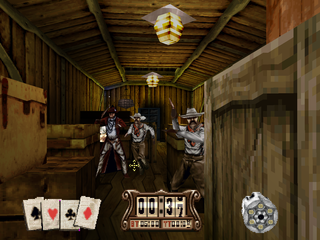 Gunfighter: The Legend of Jesse James (PlayStation) screenshot: Train car