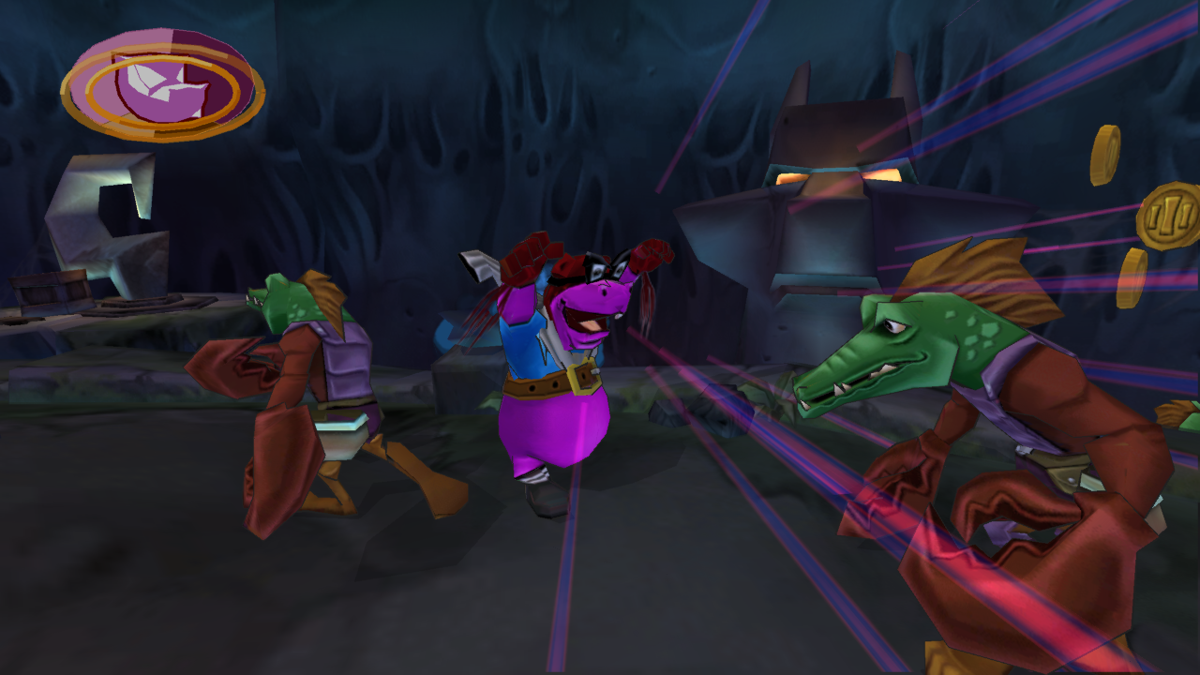 Sly 3: Honor Among Thieves (PlayStation 3) screenshot: Murray roars at the enemies