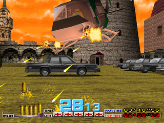 Time Crisis (PlayStation) screenshot: Helicopter