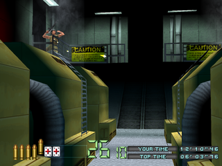 Time Crisis: Project Titan (PlayStation) screenshot: Boss battle