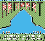 Rampart (Game Boy Color) screenshot: Title screen