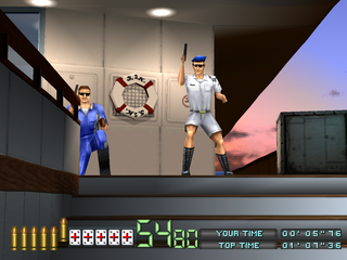 Time Crisis: Project Titan (PlayStation) screenshot: Game start