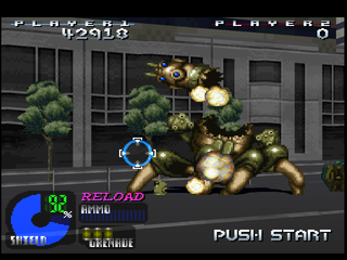 Project: Horned Owl (PlayStation) screenshot: Spider robot