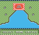 Rampart (Game Boy Color) screenshot: Select your new home castle.