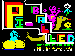 Pi-balled (ZX Spectrum) screenshot: Loading Screen.