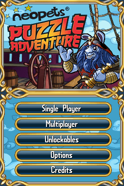 Neopets Puzzle Adventure (Nintendo DS) screenshot: Title screen.