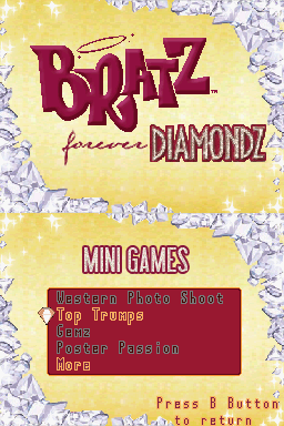 Bratz Forever Diamondz (Nintendo DS) screenshot: Mini Games