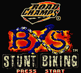 Road Champs: BXS Stunt Biking (Game Boy Color) screenshot: Title Screen