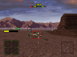 Thunderstrike 2 (PlayStation) screenshot: Communications vehicle