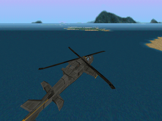 Thunderstrike 2 (PlayStation) screenshot: Top view