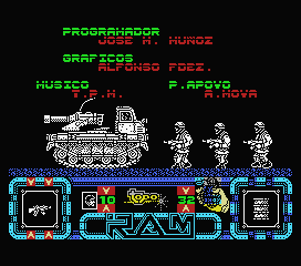 R.A.M. (MSX) screenshot: Credits